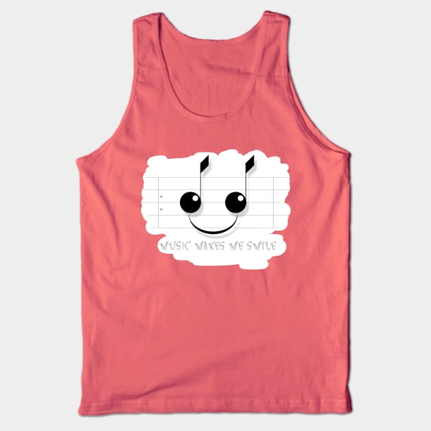 Music Smile Tank Top by EJTees